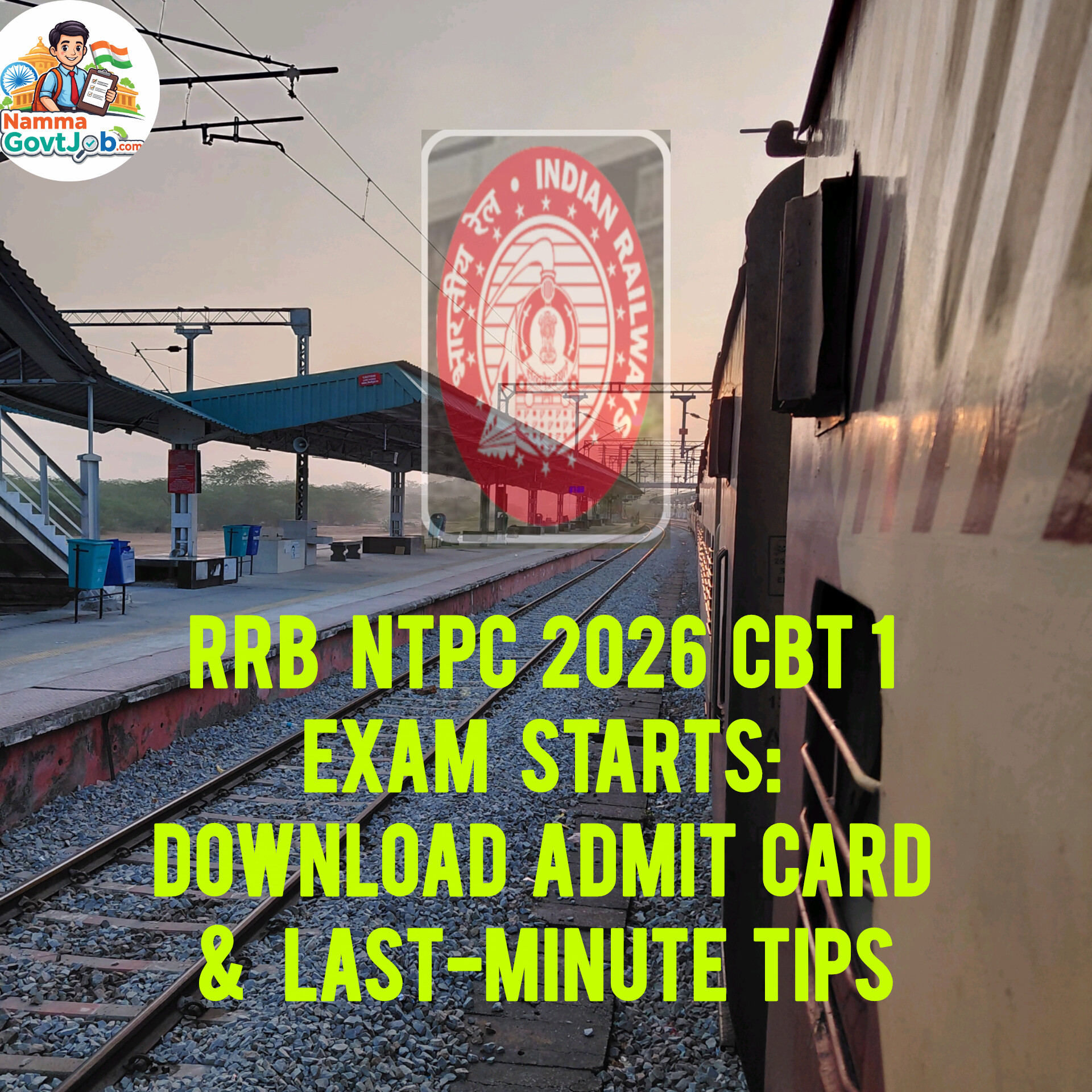 Railway exam announcement with tips